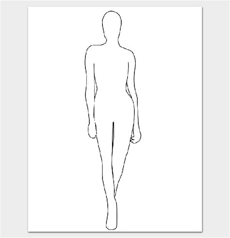 drawing of female body outline